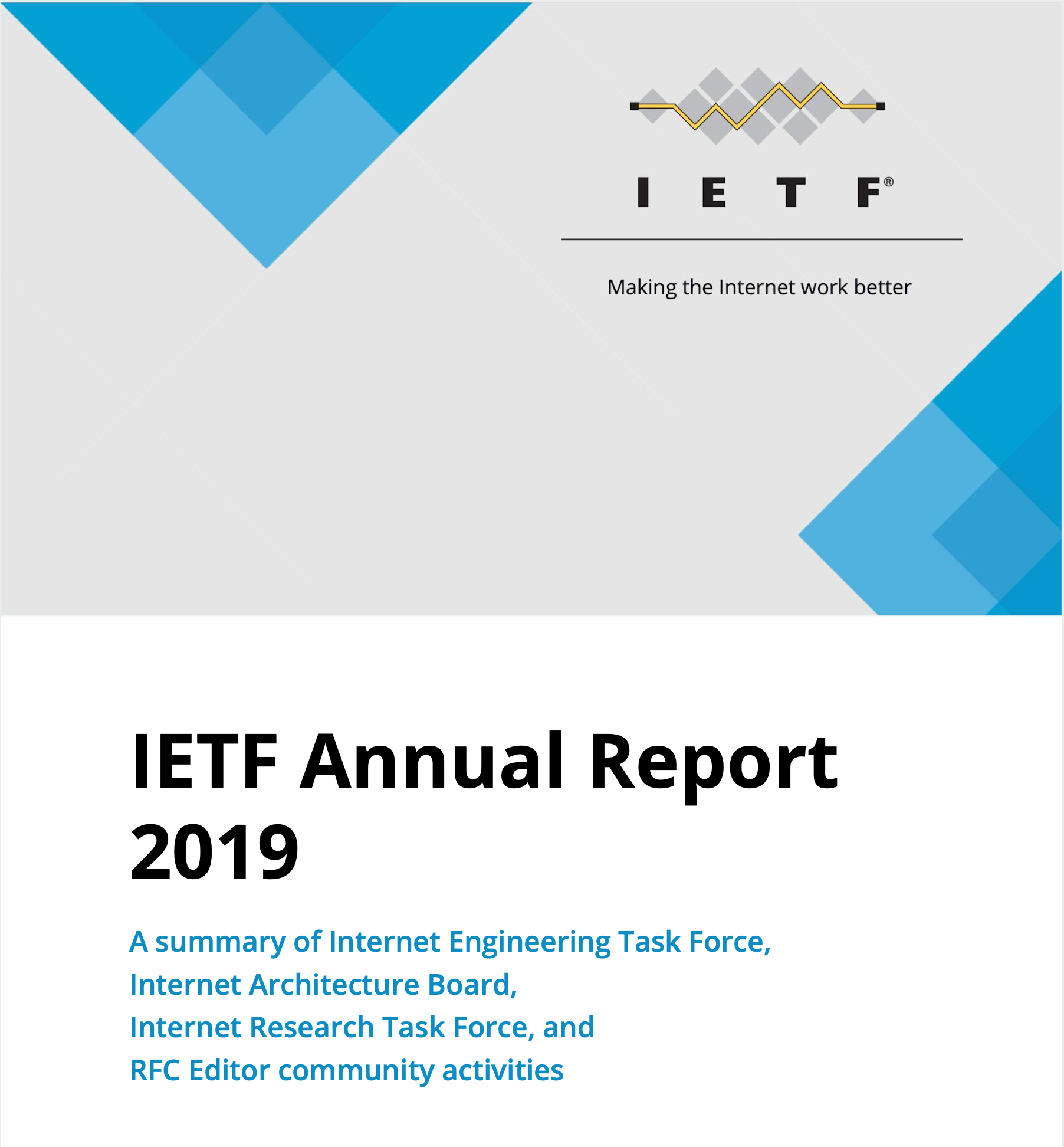 IETF Annual Report 2019 Cover